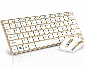 Bàn phím và chuột siêu mỏng không dây 2.4G kết hợp bàn phím máy tính không dây bàn phím nhôm và Bộ chuột - Product Image 1