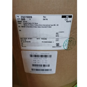 Câble coaxial 1/<span class=keywords><strong>2</strong></span> 74mm 50ohm 10.16mm Type international : <span class=keywords><strong>RG</strong></span>-8U 25070009 ROSH Cuivre nu toronné <span class=keywords><strong>Rg</strong></span> 8 U Câble coaxial - Product Image 2