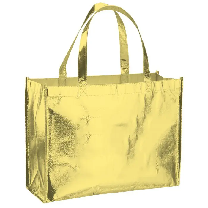 New design non woven metallic laminated shopping tote bag