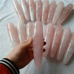 Natuurlijke rozenkwarts <span class=keywords><strong>crystal</strong></span> vagina massage toverstokken <span class=keywords><strong>crystal</strong></span> penis <span class=keywords><strong>dildo</strong></span> voor masturbatie - Product Image 5