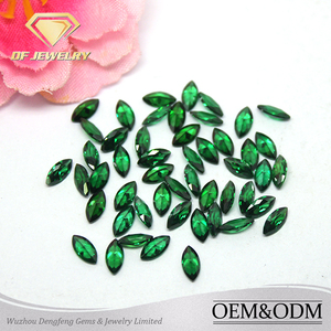 Wuzhou al por mayor marquise <span class=keywords><strong>verde</strong></span> esmeralda cz <span class=keywords><strong>piedra</strong></span> preciosa - Product Image 1