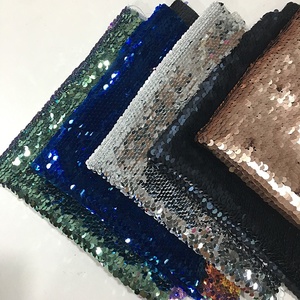 Tela de lentejuelas con estampado de sirena dorada de doble cara hecha a medida, malla bordada <span class=keywords><strong>Reversible</strong></span> para boda, textil tejido para el hogar - Product Image 2