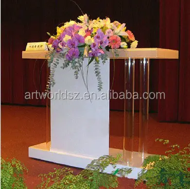 친환경 플라스틱 Lectern Lucite 교회 Pulpit 플라스틱 연단