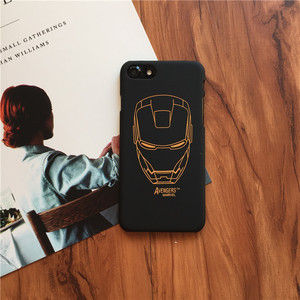 2018 Venta caliente simple líneas Batman Iron Man Slim hard PC caso del teléfono móvil para el iPhone 6 S 7 8 más X - Product Image 5