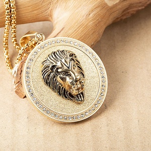 <span class=keywords><strong>Pendentif</strong></span> tête <span class=keywords><strong>de</strong></span> <span class=keywords><strong>lion</strong></span> en <span class=keywords><strong>or</strong></span> en acier inoxydable personnalisé vente en vrac d'usine en gros - Product Image 5