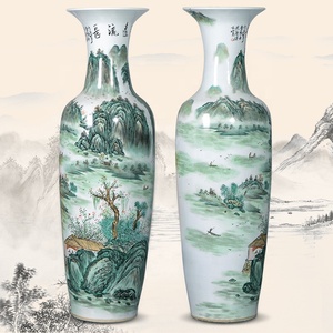 Grand <span class=keywords><strong>vase</strong></span> en céramique vert de décoration extérieure de 160 cm de haut, grand <span class=keywords><strong>vase</strong></span> de sol chinois - Product Image 3