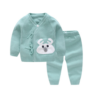 Cardigan en <span class=keywords><strong>crochet</strong></span> pour nouveau-né, ensemble de vêtements et pantalons, pull de bébé, automne
