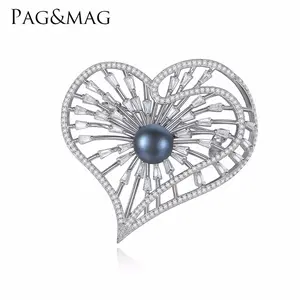 PAG & MAG 8mm Spille Perla Naturale con Argento 925 Per Le Donne Che Indossano Vita Quotidiana