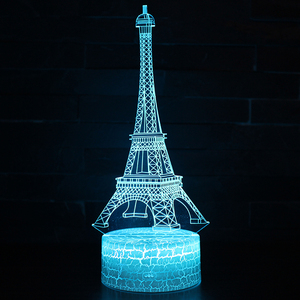CE certificato 3D lampada da tavolo in acrilico alimentato a batteria lampade Crack ABS Base luce a Led per bambini - Product Image 2