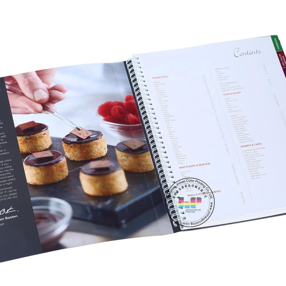 Livro de receita global personalizado de alimentos, barato de alta qualidade