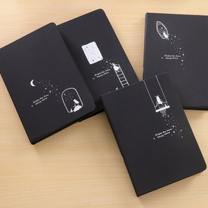 Diario de papel negro de <span class=keywords><strong>arte</strong></span> hecho a mano hermoso logotipo personalizado - Product Image 2