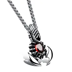 Handsome scorpion king ruby men's pendant fashion jewelry necklace