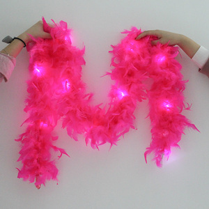 <span class=keywords><strong>Bar</strong></span> fiesta evento proveedor de luz Led blanco <span class=keywords><strong>Boa</strong></span> de plumas para dama de honor de boda - Product Image 4