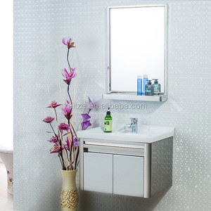 Clásicos en <span class=keywords><strong>Lahore</strong></span> Pakistán baño al por mayor de acero inoxidable 304 muebles vanidad flotante baño vanidad - Product Image 1