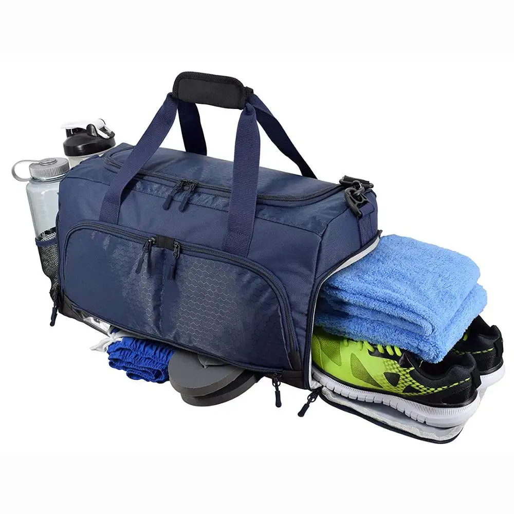 कस्टम 20 "बड़ी क्षमता निविड़ अंधकार Duffel जिम बैग टिकाऊ पाउच यात्रा बैग