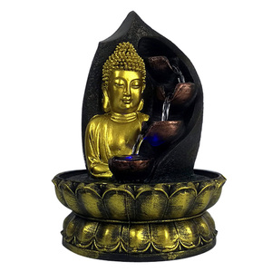 <span class=keywords><strong>Fontana</strong></span> d'Acqua Artistica in Resina con Buddha Dipinto a Mano, Oggetto Religioso Buddista per <span class=keywords><strong>Arte</strong></span> e Collezioni - Product Image 1
