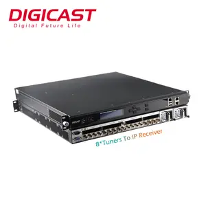 Digital Profesional Headend Penerima Satelit IRD 8 Channel DVB-S2/T2/C/ISDB-T untuk IP/Asi UDP multicast dengan 8 * Ci Kartu Mendekripsi