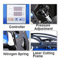 Plaque de transfert thermique par sublimation à ouverture automatique, 38*38cm, pour tissu, t-shirt, sac, coussin