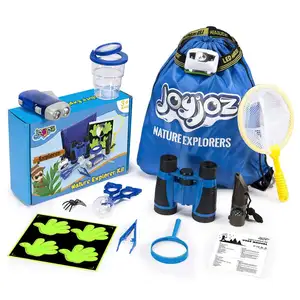 Outdoor Exploration Kit 14-in-1 Kids Adventure Kits with Binoculars Insect Viewer Flashlight Compass Whistle Magnifier