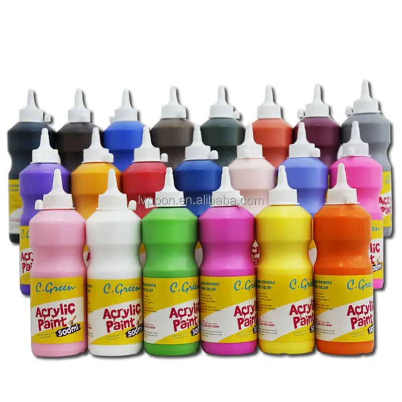 Non Toxic Acrylic Paint Assorted Bulk Refill Multipurpose Use