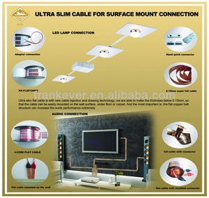 Flachbandkabel Flaches Lautsprecherkabel Flaches Stromkabel für LED-Beleuchtung und Audioverbindung, Heimdekoration - Product Image 4