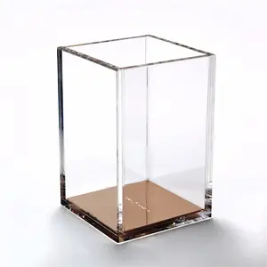 Perspex-Soporte de acrílico transparente para bolígrafo de oficina, hecho a mano