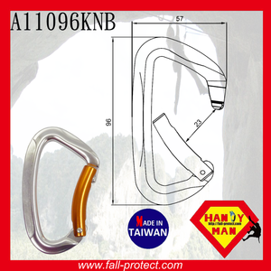 Alpinismo de aluminio 25KN, escalada con puerta doblada, mosquetón - Product Image 3