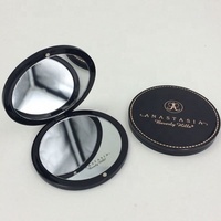 Miroir de maquillage pliable, interrupteur magnétique avec étiquette privée, en plastique, Compact, miroir de poche