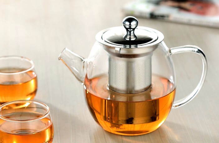 transparent coffee pot heat resistant glass teapot with infuser