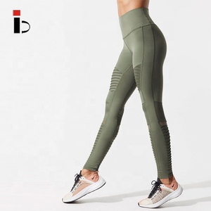 2024 nuevo diseño de cintura alta Moto mujeres deportes brillantes pantalones de Yoga chándal mujeres - Product Image 3