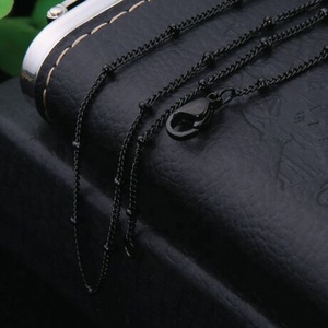 Buona Qualità Nero Multi Colore Mens Collana In Acciaio Inox Nodo Della Catena A maglia - Product Image 2