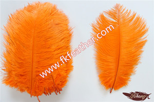 Naranja Avestruz Ajuste de la Pluma de Artesanía BRICOLAJE Pluma de Avestruz Para la Fiesta de Cumpleaños Decoraciones - Product Image 1