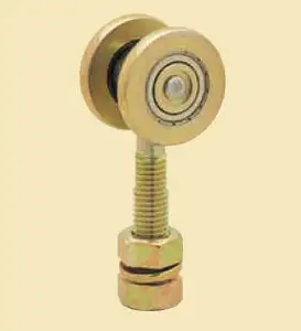 HANGING SLIDING DOOR HARDWARE FOR WOODEN DOOR USED AT A WAREHOUSE ETC WITH OTHER RELATIVE PARTS.