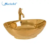الحديثة الحمام جميلة الذهب اللون حوض غسيل