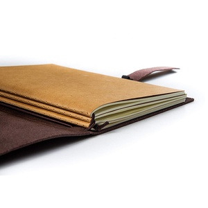 Stile Vintage In Vera Pelle Notebook Ricaricabile Ufficiale Del Cuoio Genuino con Custom Logo In Rilievo - Product Image 3
