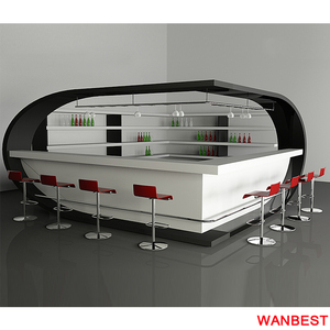 التجارية قرص من الرخام للمنضدة Led مضاءة مطعم حانة منصة مشروبات طاولة مشروبات للبيع - Product Image 4