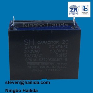 <span class=keywords><strong>20uf</strong></span> <span class=keywords><strong>250v</strong></span> capacitor. 300v ul condenser fan - Product Image 1