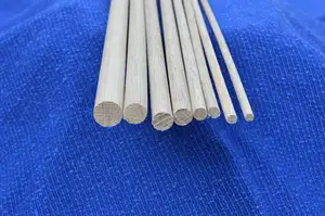 Wooden Dowel Rods 1/2" *12" Unfinished Hardwood Sticks