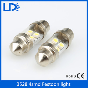 Auto car intrerior luz de bóveda del adorno bombillas led 4 smd 3528 con tapa - Product Image 3