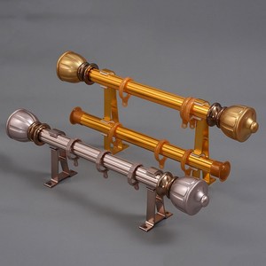 Coloré 2021 Foshan nouveau Design <span class=keywords><strong>Double</strong></span> tuyau de rideau tiges en aluminium piste Tirai avec accessoires de rideau tringle rideau - Product Image 5