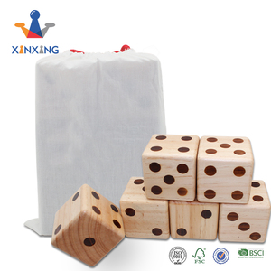 Xúc Xắc Gỗ Khổng Lồ Xúc Xắc Sân Khổng Lồ 6 Gói Đặt Jumbo Trò Chơi Sân Cỏ Ngoài Trời Bằng Gỗ Cực Lớn Được Đánh Số Lớn Xúc Xắc Trong Túi Dây Rút - Product Image 3