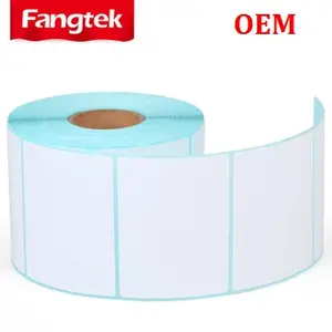 Gulungan Stiker Eggshell Kosong Kode Batang Label Termal Langsung untuk TSC/Argox/Godex/Postek/Xprinter/Citizen