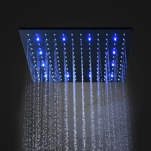 Pannello <span class=keywords><strong>Doccia</strong></span> LED Intelligente in Acciaio Inox 304 <span class=keywords><strong>con</strong></span> Grande <span class=keywords><strong>Soffione</strong></span> a Pioggia, Set <span class=keywords><strong>Doccia</strong></span> Nero per Bagno - Product Image 2