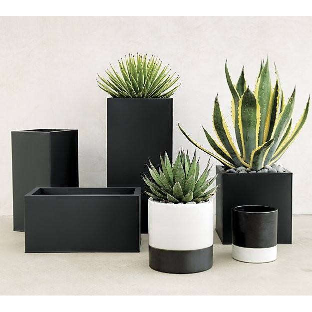 大型屋外用金属製曲線状亜鉛メッキプランターボックス明るい色の植木鉢