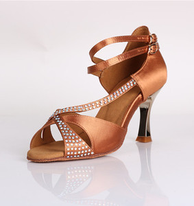 <span class=keywords><strong>Zapatos</strong></span> <span class=keywords><strong>de</strong></span> <span class=keywords><strong>baile</strong></span> <span class=keywords><strong>de</strong></span> <span class=keywords><strong>salsa</strong></span> latina <span class=keywords><strong>de</strong></span> cristal con punta abierta para mujer Tango - Product Image 2