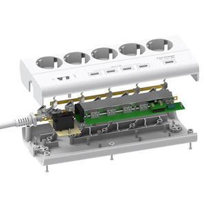 Châu Âu 5 Gang USB Power Strip Surge Protector Sạc Nhanh 3.0 Cổng USB EU Mở Rộng Ổ Cắm 5 Outlet 5 Usb EU Cắm Power Board - Product Image 6