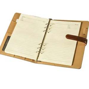Папка на 6 кольцах из Бумаги A5, персональная кожаная ежедневная книга с магнитной застежкой