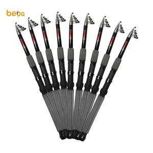 Canne à pêche télescopique rétractable de 1.8 à 4.5m, accessoire bon marché <span class=keywords><strong>en</strong></span> Fiber de carbone adapté à la pratique <span class=keywords><strong>en</strong></span> eau salée <span class=keywords><strong>en</strong></span> bateau - Product Image 2