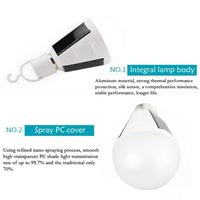 Ampoule solaire Led, étanche, pour Camping en plein air, ampoule E27 7W 12W, rechargeable avec batterie
