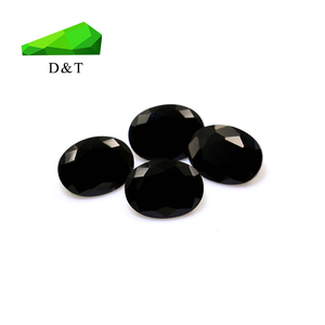 Pietra preziosa naturale cina taglio ovale 6x8mm macchina da taglio pietra preziosa pietra Saphire nera - Product Image 2